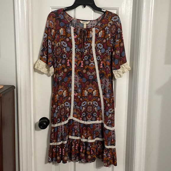 Matilda Jane brown flower dress- small- hard to find as company has closed. - Picture 2 of 7